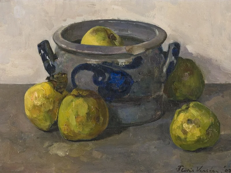 1861-Floris Verster - Vaso da profumo con mele